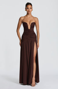 Vestido Maxi Palabra de Honor Azucena