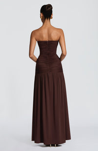 Vestido Maxi Palabra de Honor Azucena