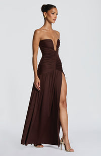 Vestido Maxi Palabra de Honor Azucena