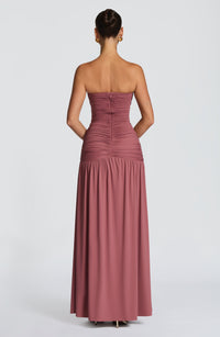 Vestido Maxi Palabra de Honor Azucena