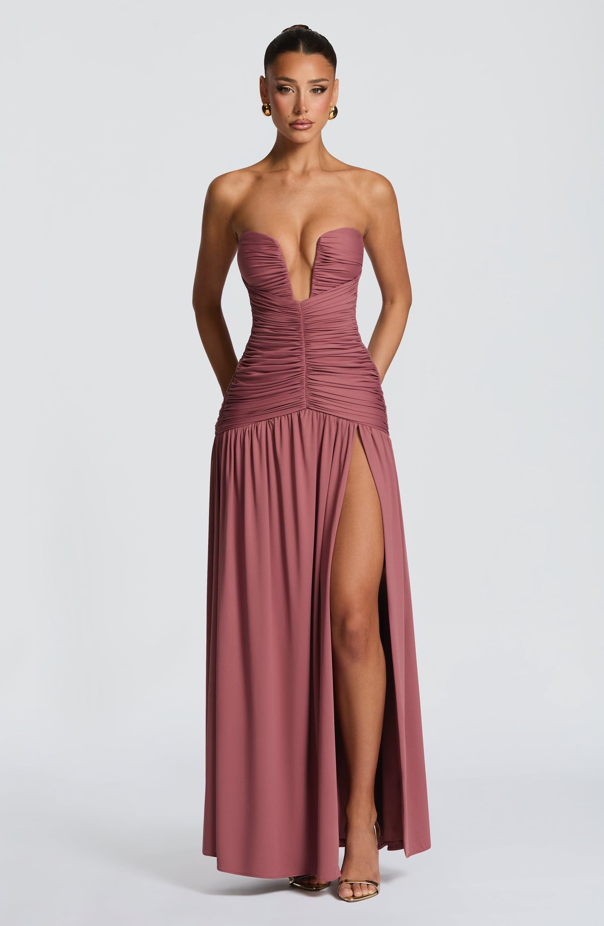 Vestido Maxi Palabra de Honor Azucena