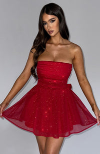 Vestido Mini con Brillo Elena