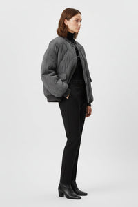 Chaqueta Bomber Acolchada Oversize Botones a Presión