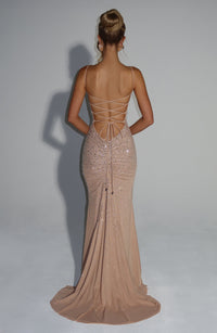 Vestido Maxi con Brillo Julia Sara