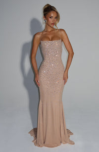 Vestido Maxi con Brillo Julia Sara