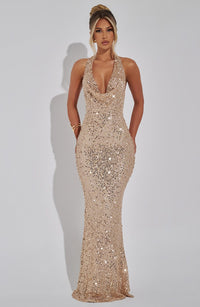 Vestido Maxi con Brillo Alicia Fatima