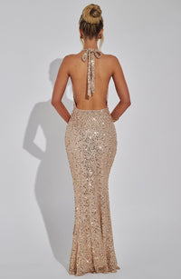 Vestido Maxi con Brillo Alicia Fatima