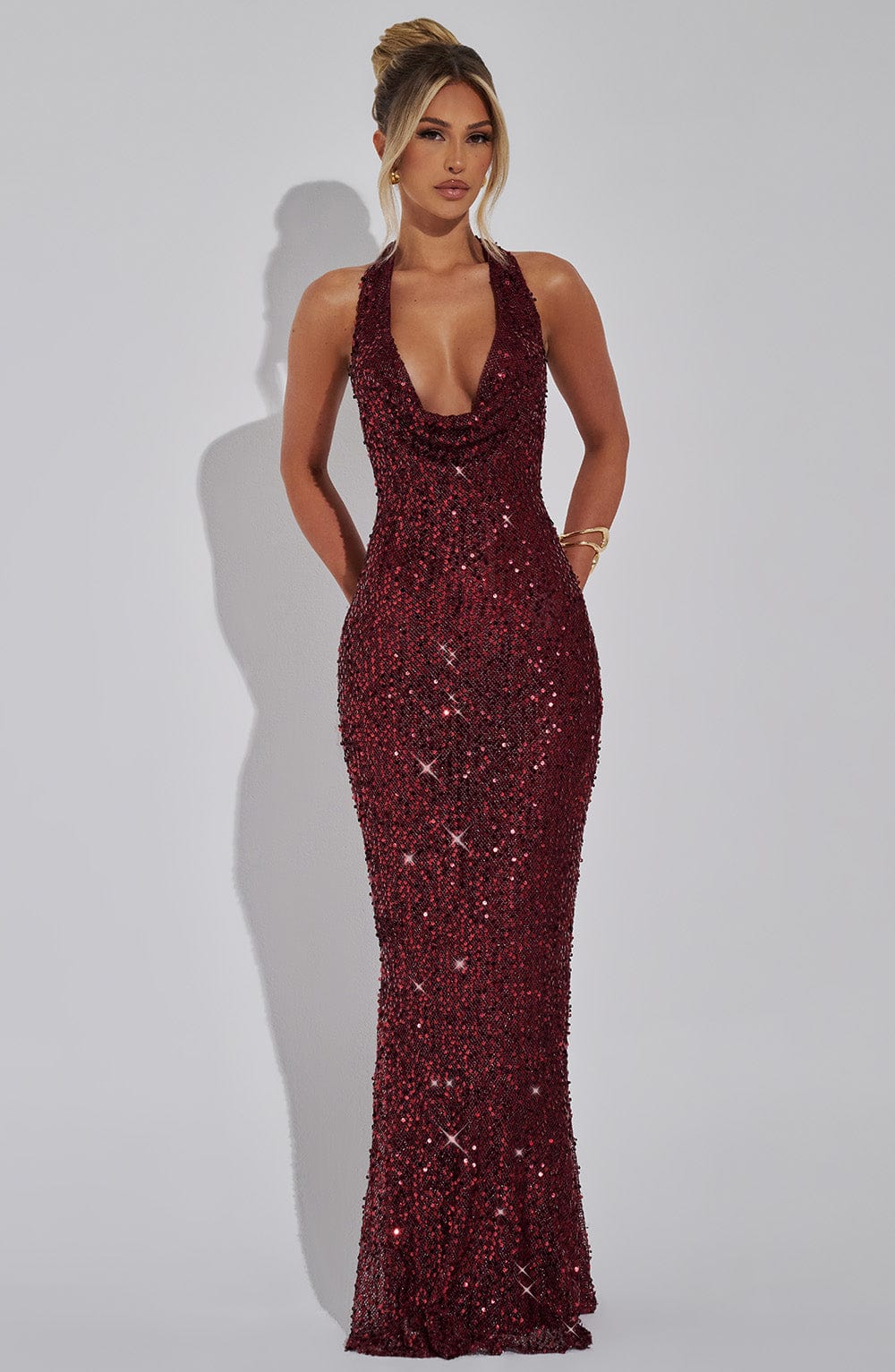 Vestido Maxi con Brillo Alicia Fatima