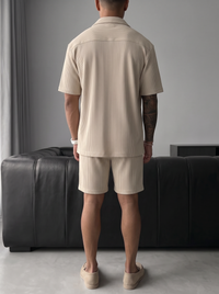 Camisa Oversize de Pana Beige