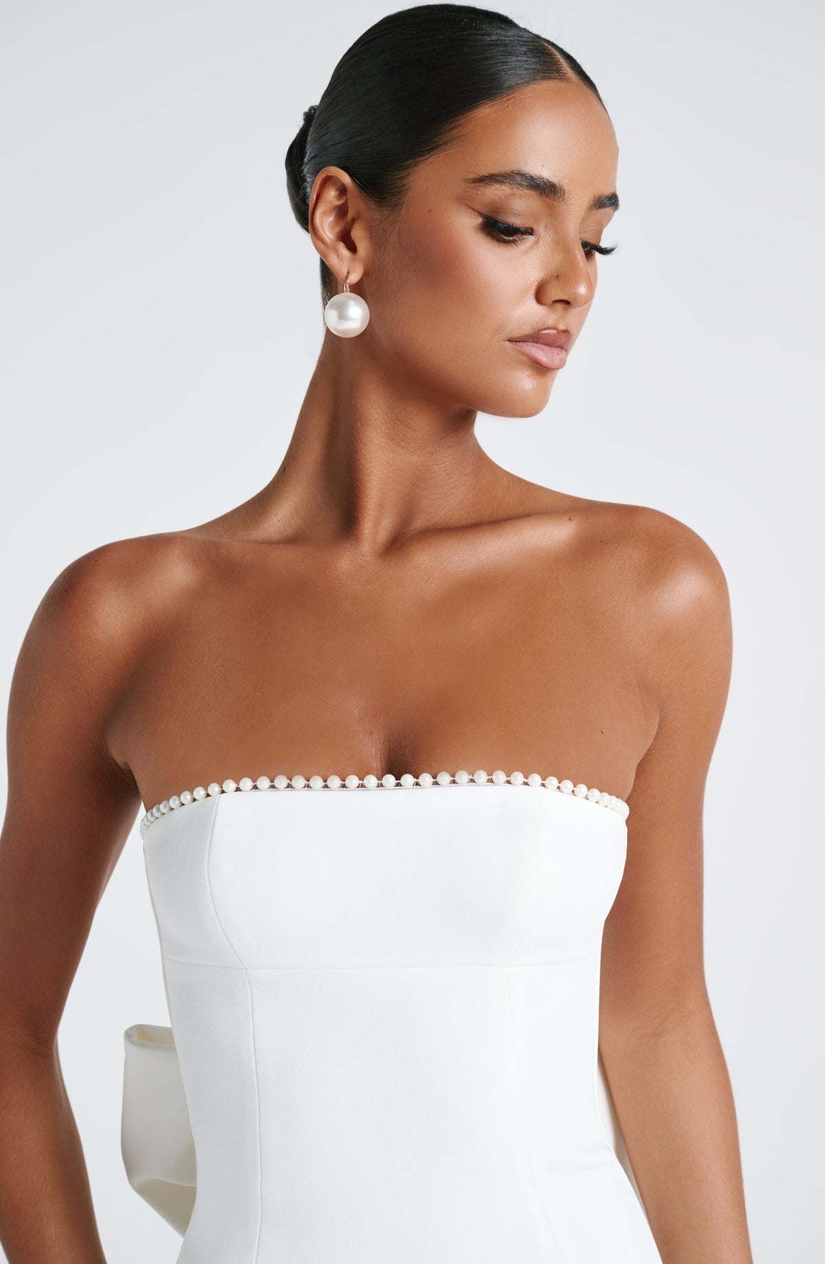 Vestido Maxi con Lazo Rosa
