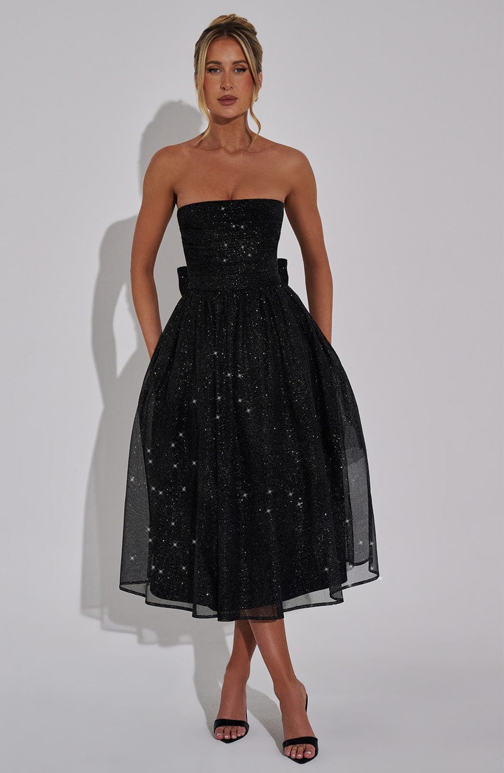 Vestido Midi con Brillo Dafne