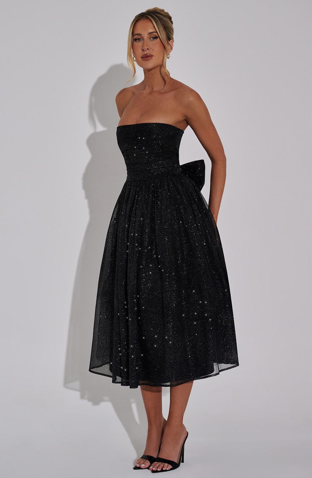 Vestido Midi con Brillo Dafne