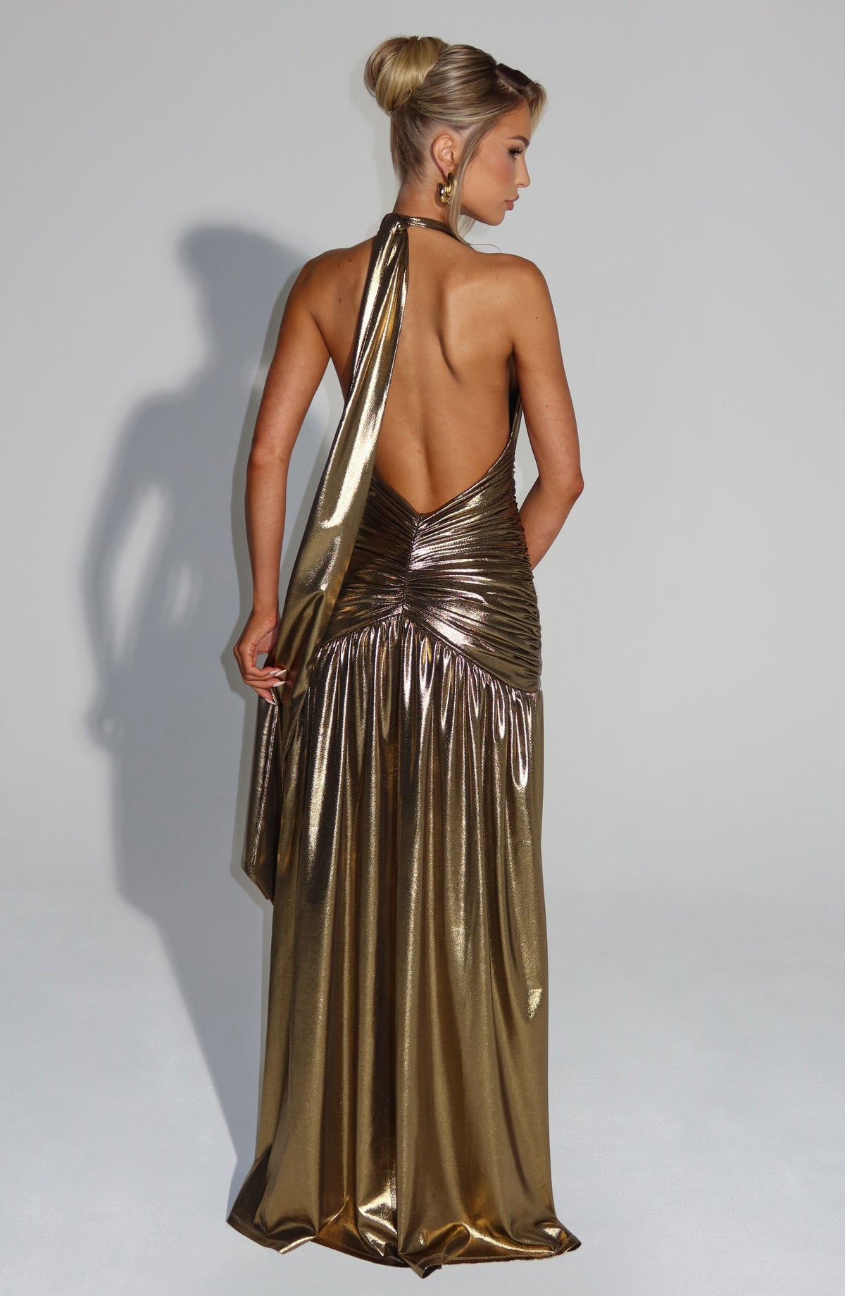 Vestido Maxi con Brillo Nila Ursula
