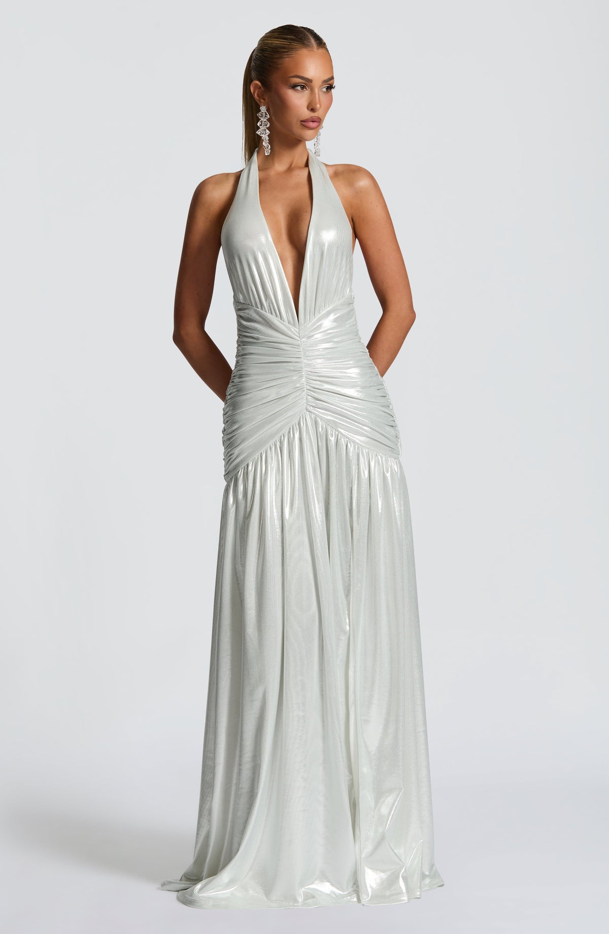 Vestido Maxi con Brillo Nila Ursula