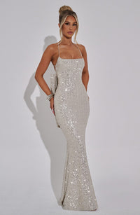 Vestido Maxi con Brillo Lara