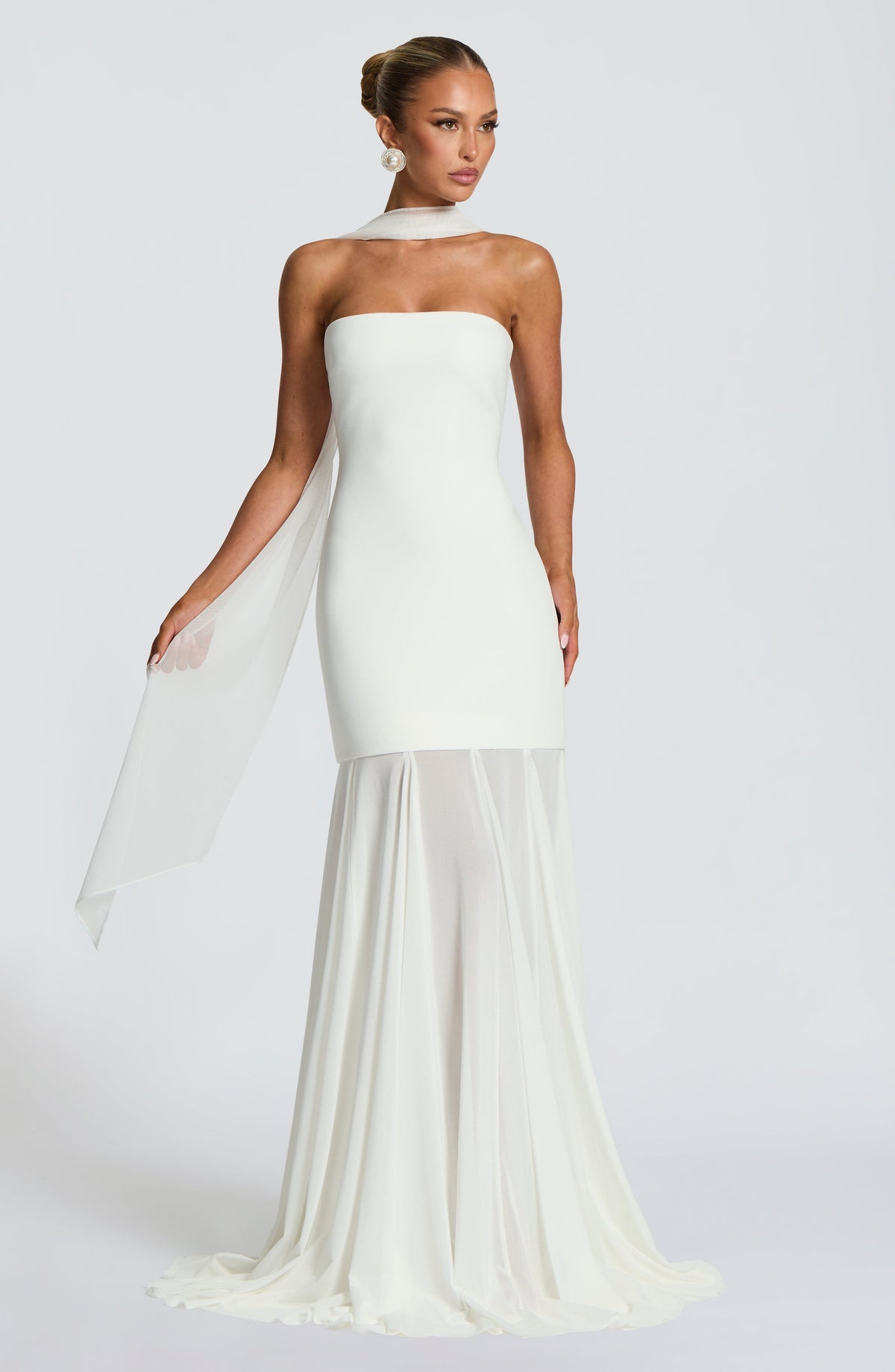 Vestido Maxi Palabra de Honor Jimena Alexandra