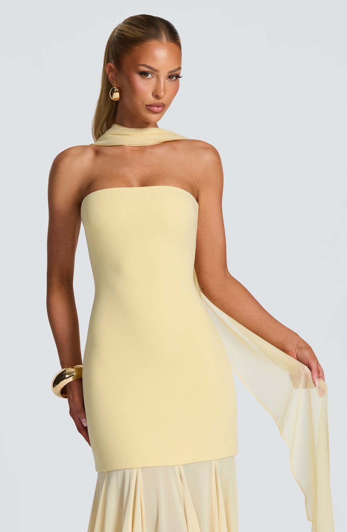 Vestido Maxi Palabra de Honor Jimena Mireia