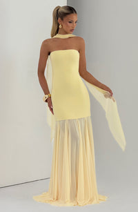 Vestido Maxi Palabra de Honor Jimena Mireia