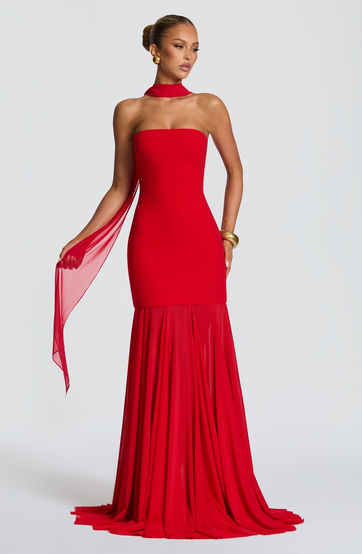 Vestido Maxi Palabra de Honor Jimena Alexandra