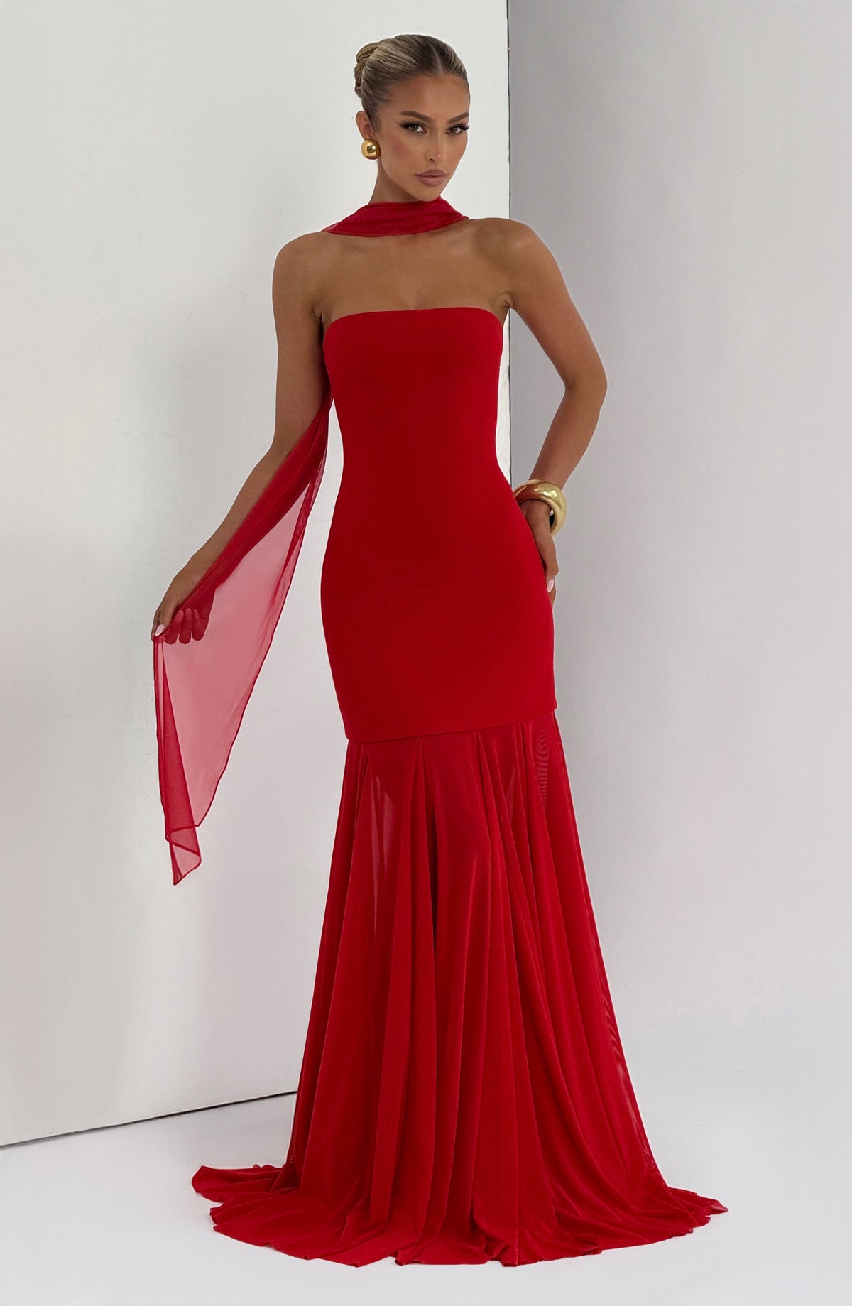 Vestido Maxi Palabra de Honor Jimena Mireia