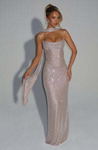 Vestido Maxi con Brillo Vera