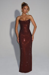 Vestido Maxi con Brillo Vera