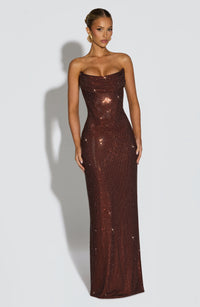 Vestido Maxi con Brillo Alexandra