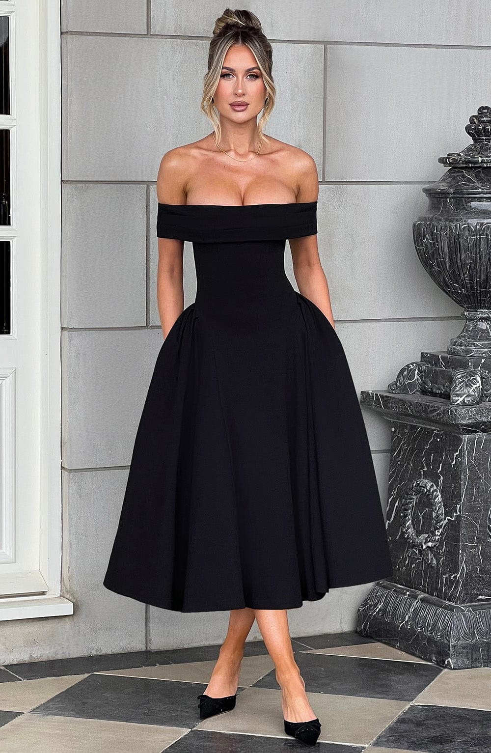 Vestido Midi Bardot Mía Marta