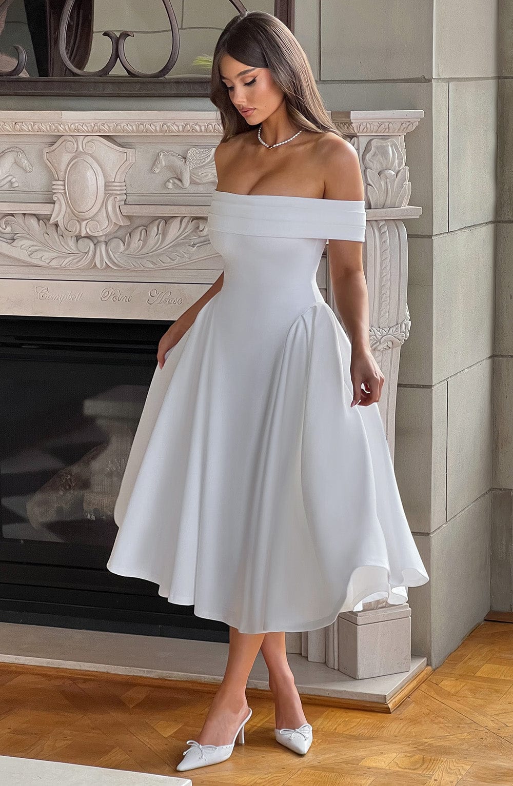 Vestido Midi Bardot Mía Marta