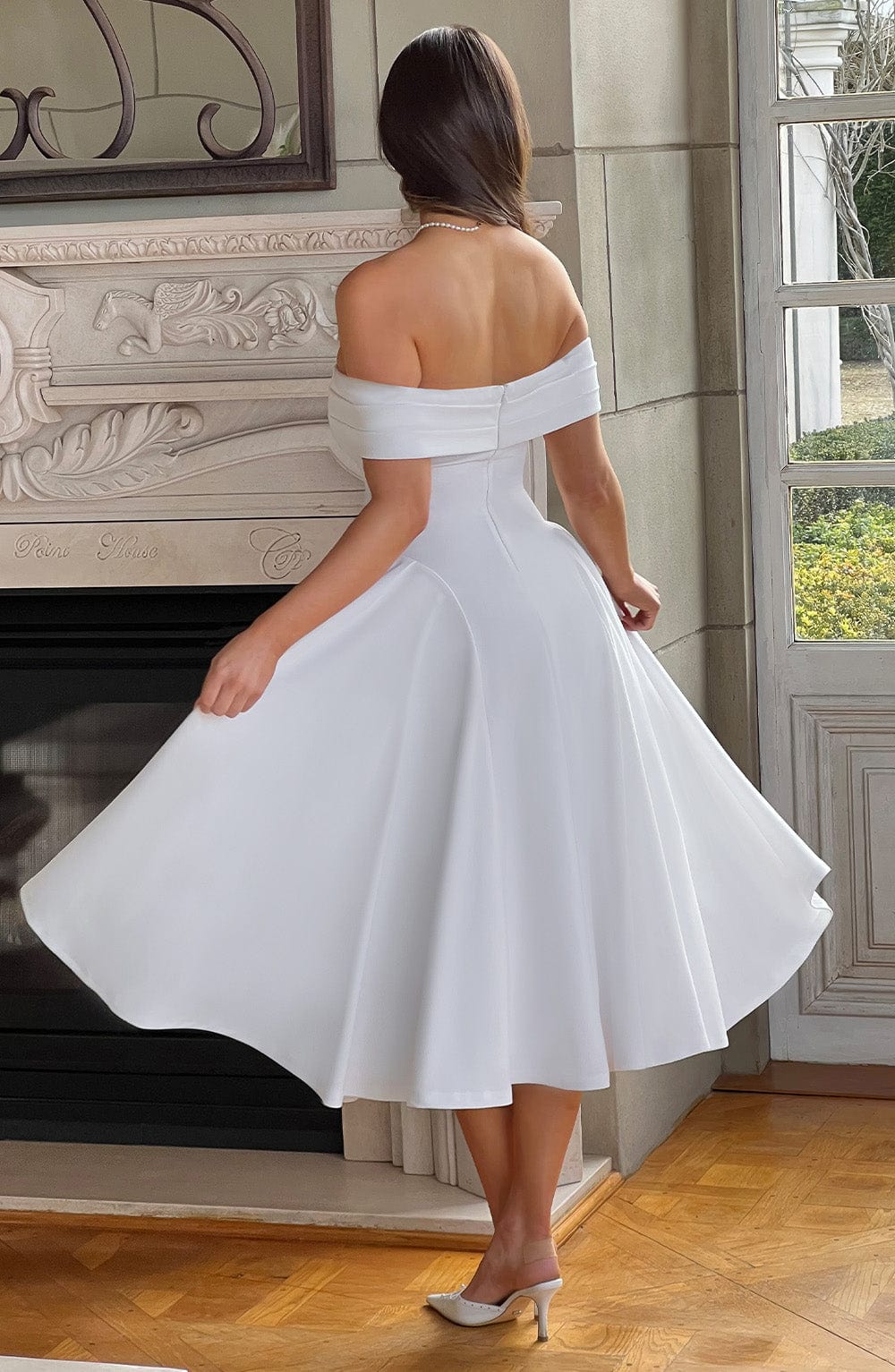 Vestido Midi Bardot Mía Vera