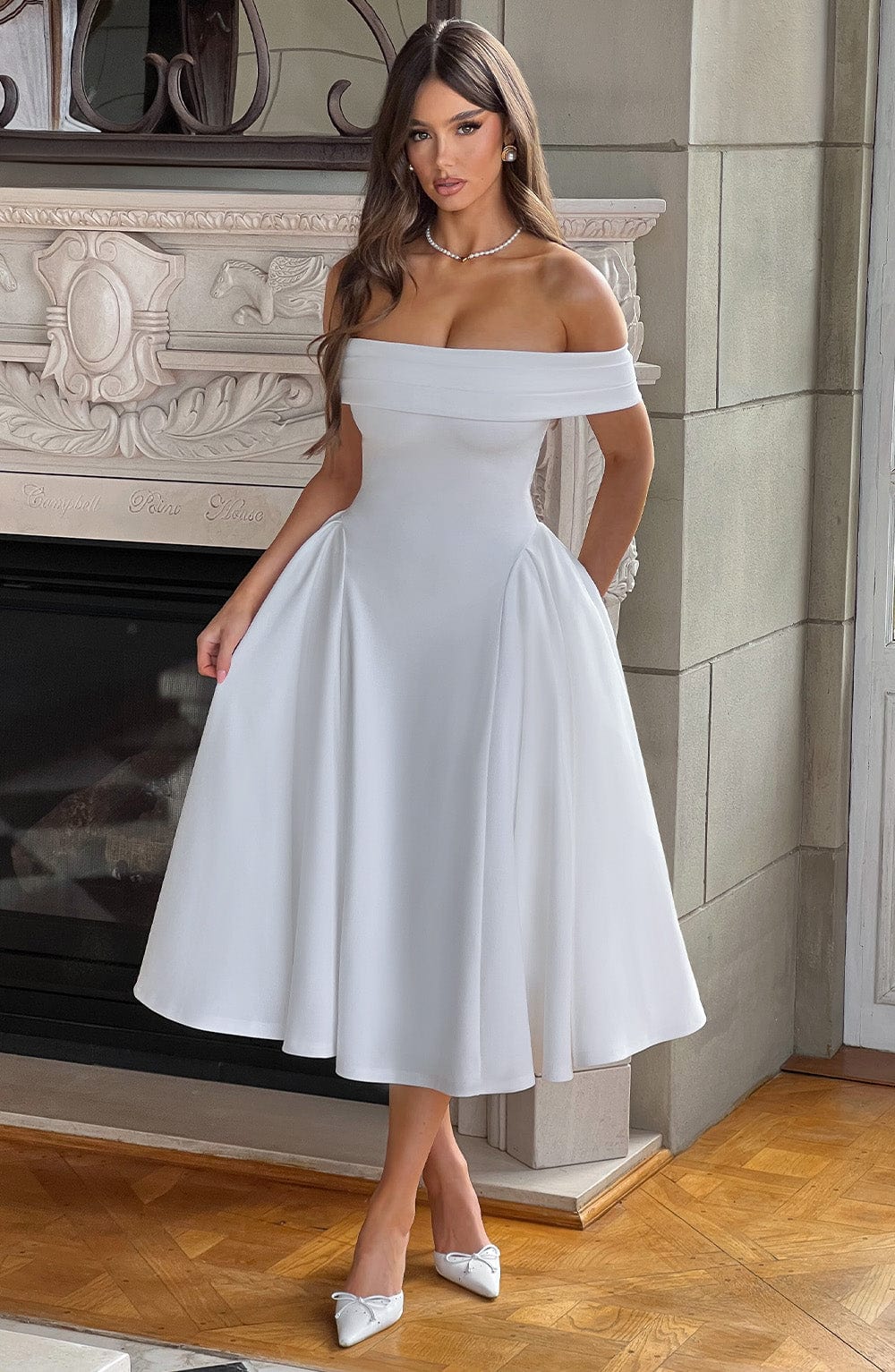 Vestido Midi Bardot Mía Marta