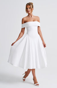 Vestido Midi Bardot Mía Vera