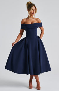 Vestido Midi Bardot Mía Vera