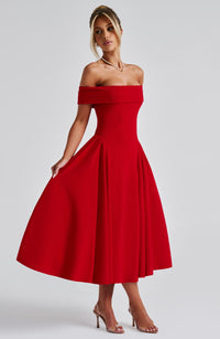 Vestido Midi Bardot Mía Marta