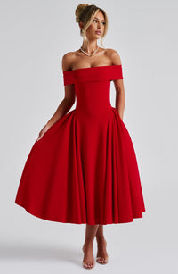 Vestido Midi Bardot Mía Vera