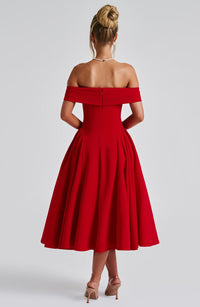 Vestido Midi Bardot Mía Vera