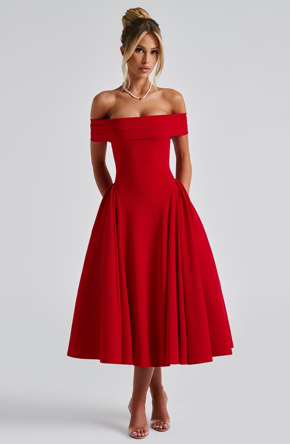 Vestido Midi Bardot Mía Vera