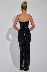 Vestido Maxi con Brillo Flavia