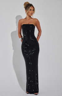 Vestido Maxi con Brillo Flavia