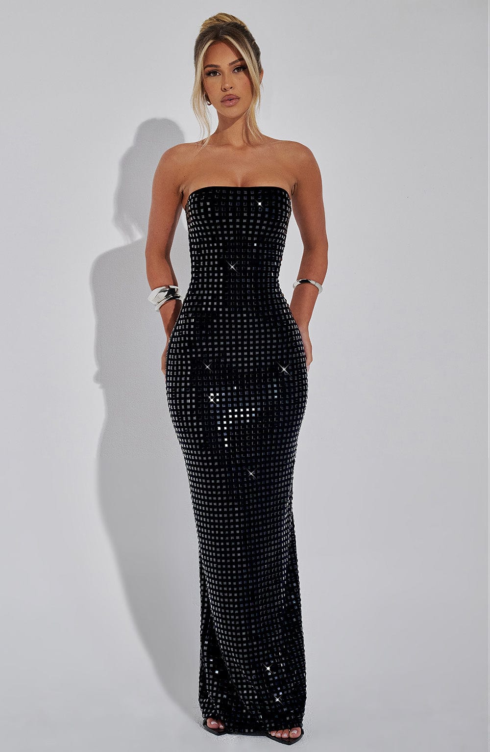 Vestido Maxi con Brillo Flavia