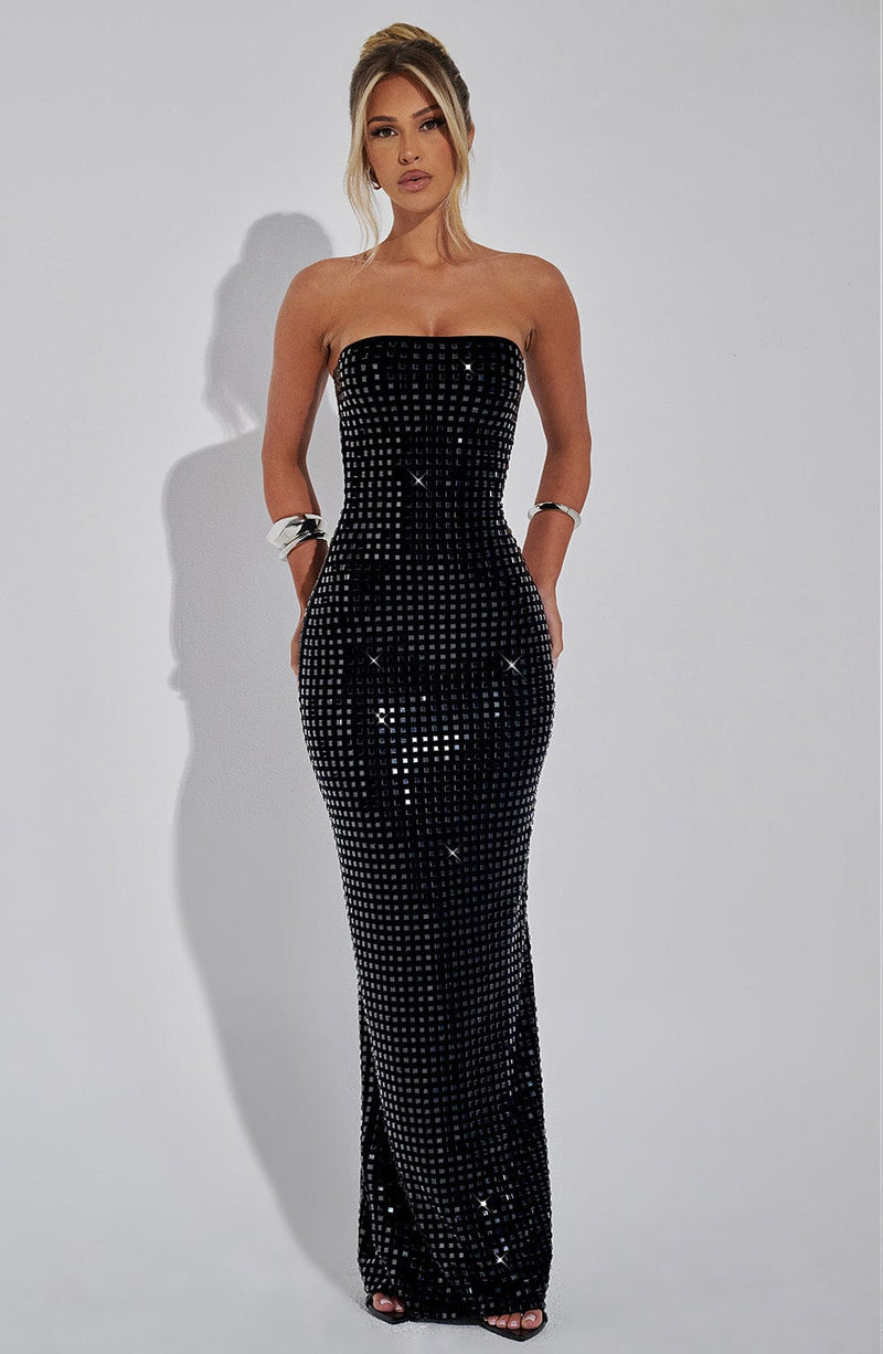 Vestido Maxi con Brillo Flavia