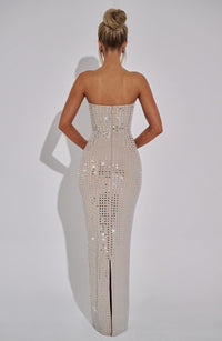 Vestido Maxi con Brillo Flavia