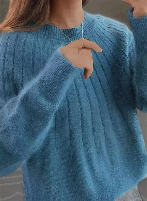 Jersey de Lana Cuello Redondo Manga Larga