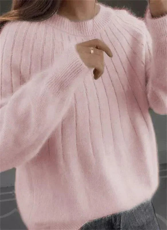 Jersey de Lana Cuello Redondo Manga Larga