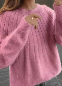 Jersey de Lana Cuello Redondo Manga Larga