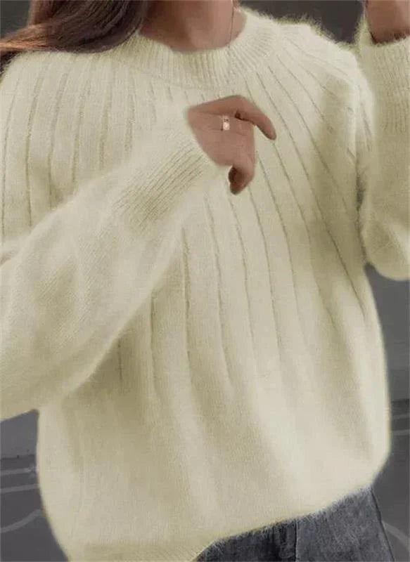 Jersey de Lana Cuello Redondo Manga Larga