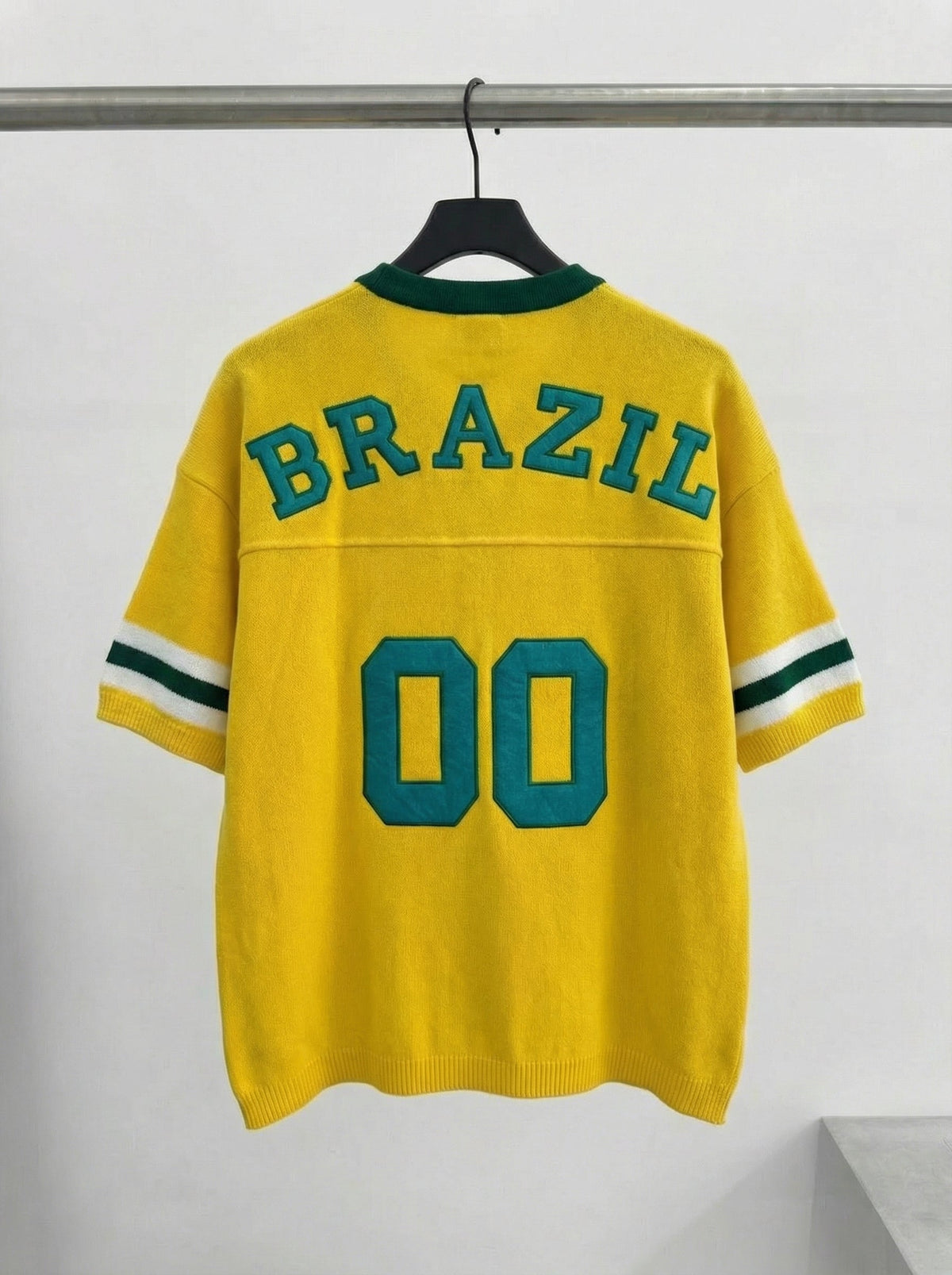 Camiseta Oversize de Punto Amarilla