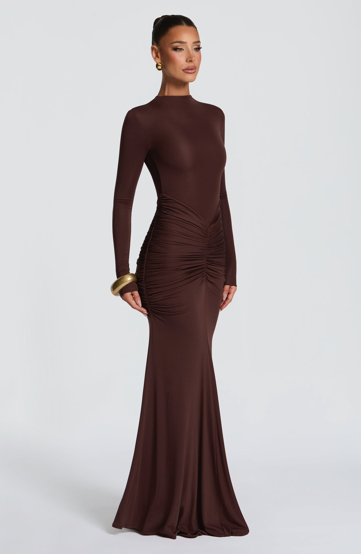 Vestido Maxi de Cuello Alto Ximena