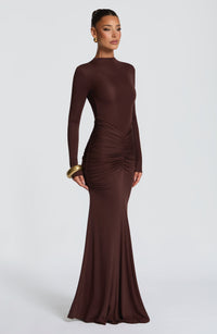 Vestido Maxi de Cuello Alto Ximena