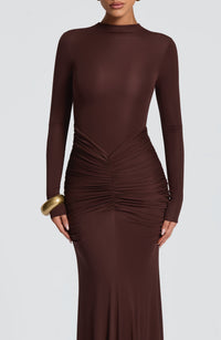 Vestido Maxi de Cuello Alto Ximena